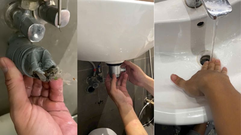 Cách xử lý ống thoát nước bị tắc do kẹt tóc
