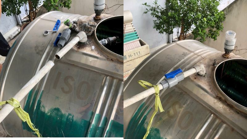 cách tháo vòi nước cho bồn chứa nước