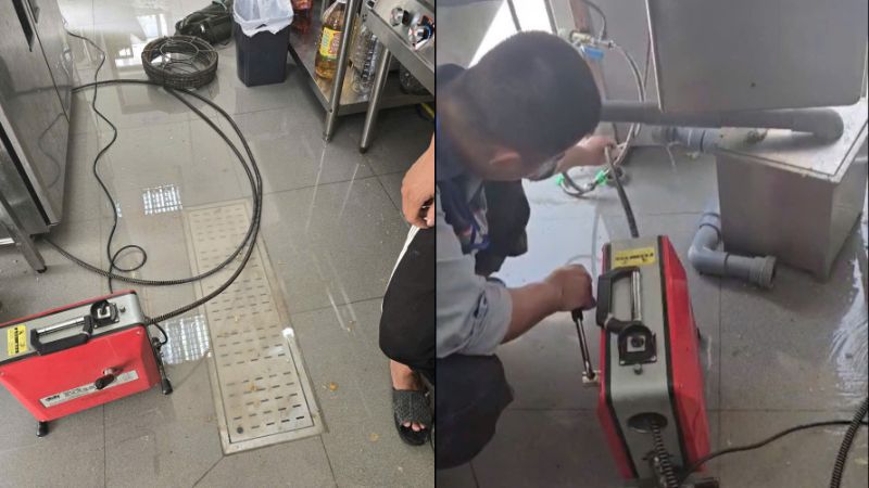 Thông tắc đường ống thoát sàn
